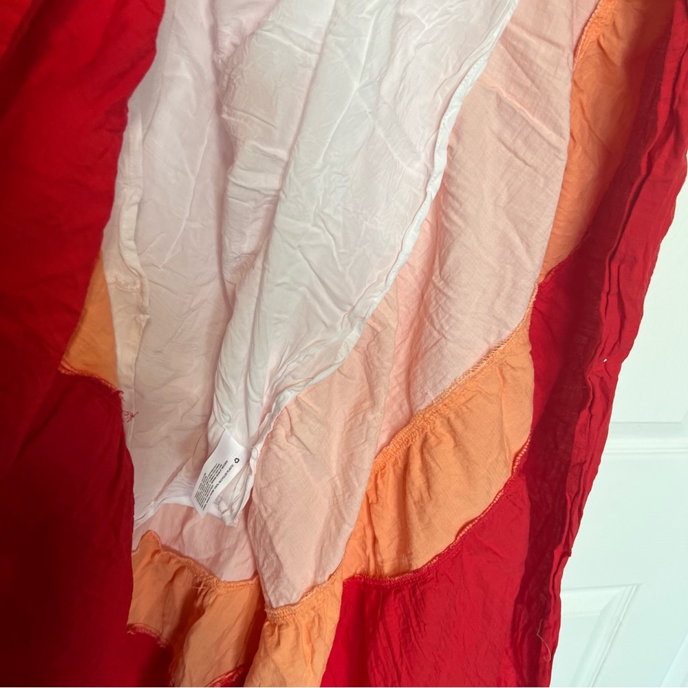 Ava & Viv color Block Maxi Dress Size 2X NWOT 🔴🟠🩷 - Picture 15 of 15